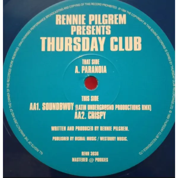 Rennie Pilgrem Presents Thursday Club – Paranoia