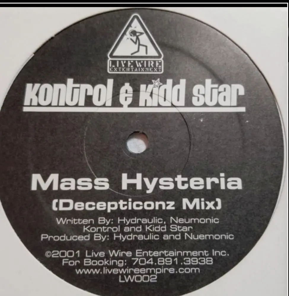 Kontrol & Kidd Star, Hydraulic & Neumonic – Mass Hysteria (Decepticonz Mix) / Music's Pumpin