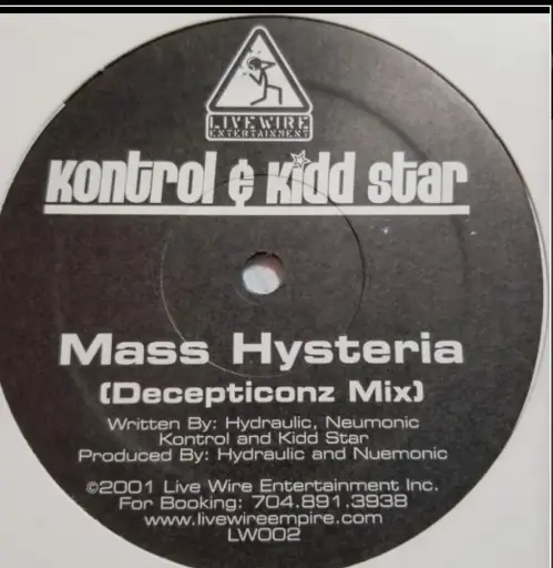 [R020] Kontrol & Kidd Star, Hydraulic & Neumonic – Mass Hysteria (Decepticonz Mix) / Music's Pumpin